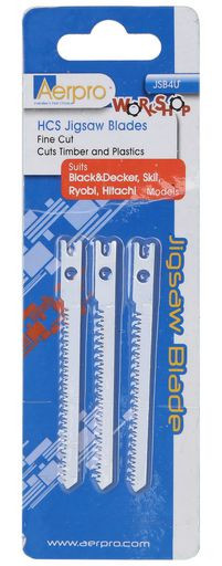 HCS U-SHANK TIMBER JIGSAW BLADES 3PK