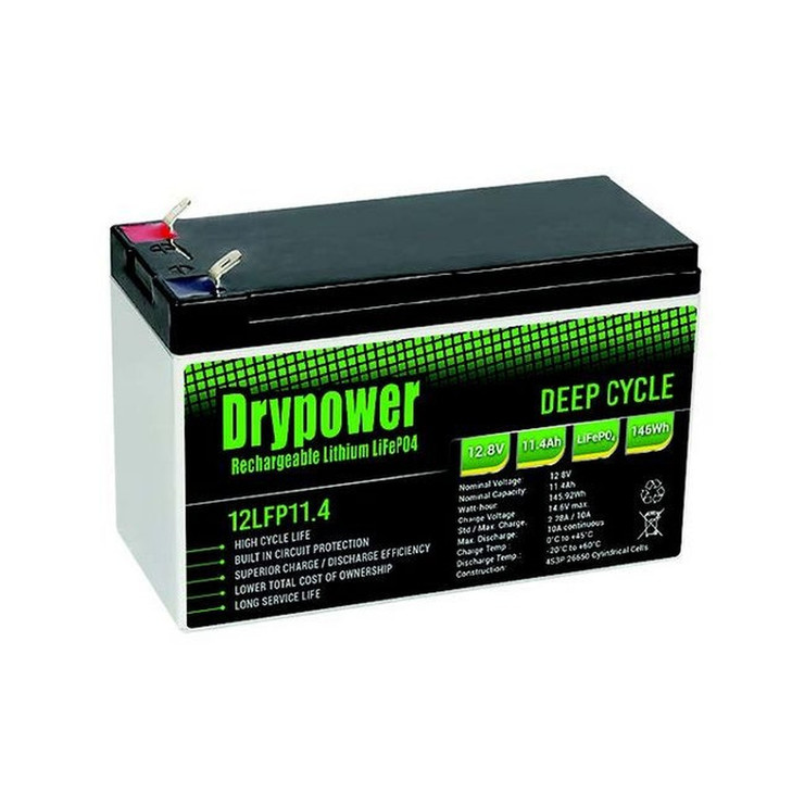 12.8V 11.4AH LiFePO4 - DRYPOWER