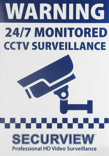 ALARM WARNING SIGN BOARDS & STICKERS