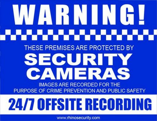 ALARM WARNING SIGN BOARDS & STICKERS