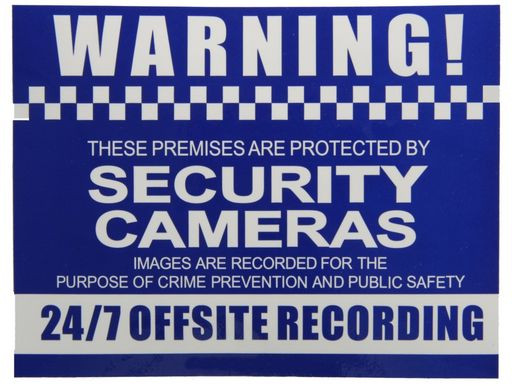 ALARM WARNING SIGN BOARDS & STICKERS