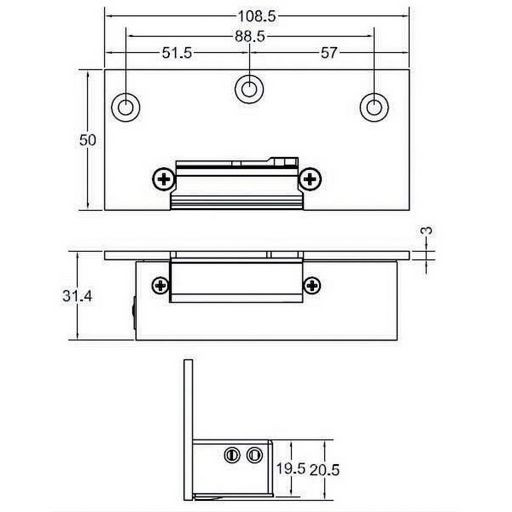 FACIA MOUNT ELECTRONIC DOOR STRIKE VIP