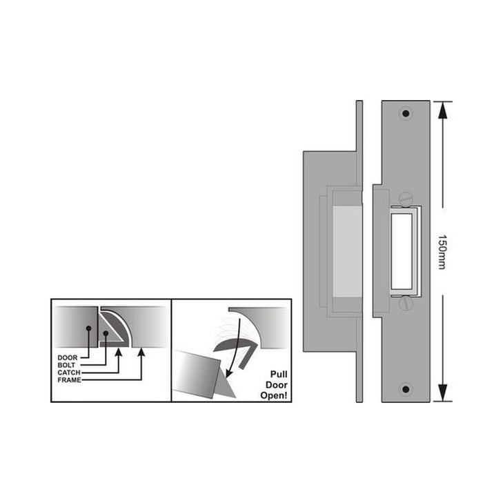 DOOR STRIKE ELECTRONIC MORTISE LOOK-C