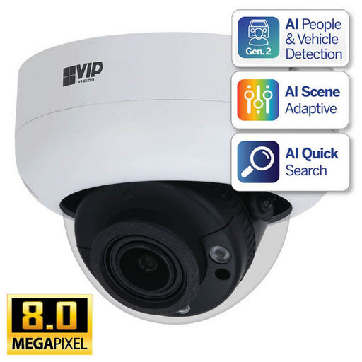 8MP IP CAMERA MOTORISED VANDALPROOF DOME
