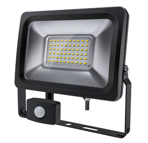 LED FLOODLIGHT WITH PIR MOTION SENSOR - 240VAC IP65 DIY