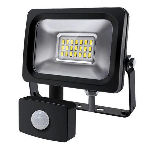 LED FLOODLIGHT WITH PIR MOTION SENSOR - 240VAC IP65 DIY