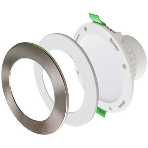 10W DIMMABLE LED DOWNLIGHT 110mmØ WITH CLIP-ON METAL FACEPLATE