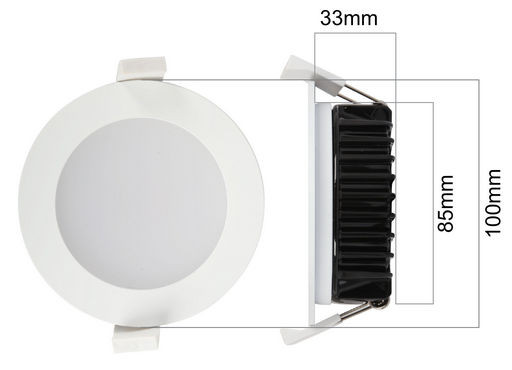 13W DIMMABLE LED DOWN LIGHTS 100mmØ - RECESSED