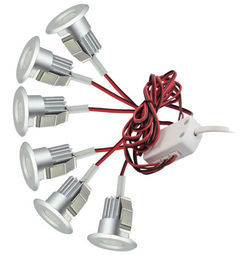 3W DIMMABLE LED CABINET LIGHT SET – ROUND, 44MM (6 PACK)