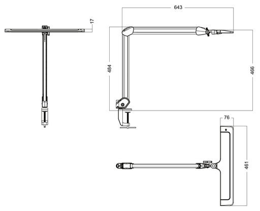 LED DESK LAMP WITH CLAMP