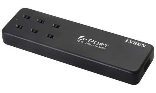 120W 6-PORT USB-C GaN CHARGING STATION GaN