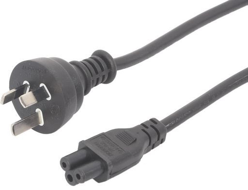 IEC C5 TO MAINS PLUG - CLOVER LEAF