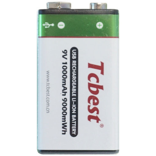 9V USB RECHARGEABLE BATTERY