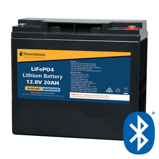 12V 20AH LIFEPO4 BATTERY - BLUETOOTH®