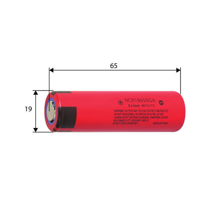 18650 Li-ION BATTERIES NO PCM - PANASONIC