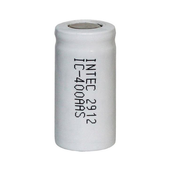 1.2V 400mAh NiCd rechargeable battery. Tagged.