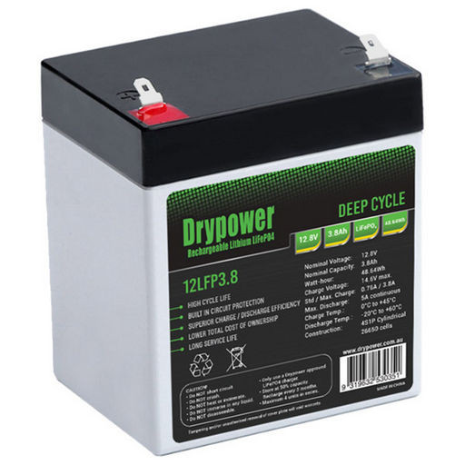 12.8V 3.8AH LiFePO4 - DRYPOWER