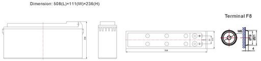 12V 105AH SLA RITAR FRONT TERMINAL