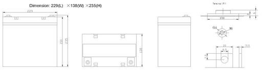 12V 55AH SLA RITAR
