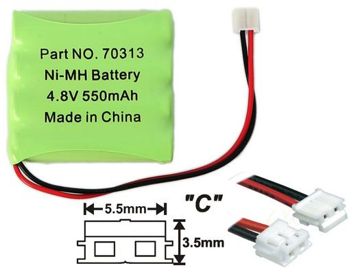 4.8V 4x AAA Ni-MH 550mAh