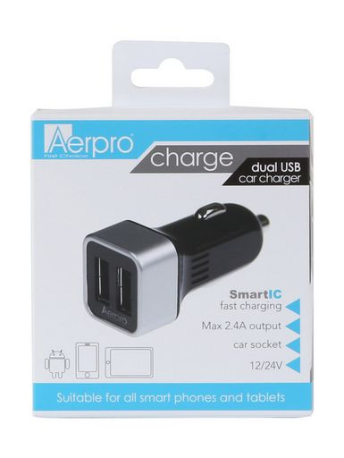 12W DUAL USB CAR CHARGER 2.4A