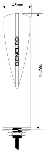 CELLULAR ANTENNA 4.7DBi 190MM MINI-MAST