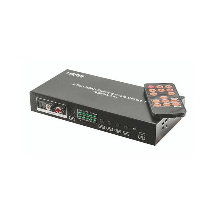 4x1 HDMI SWITCH 4K60 + AUDIO EXTRACTOR/INJECTOR - PRO2