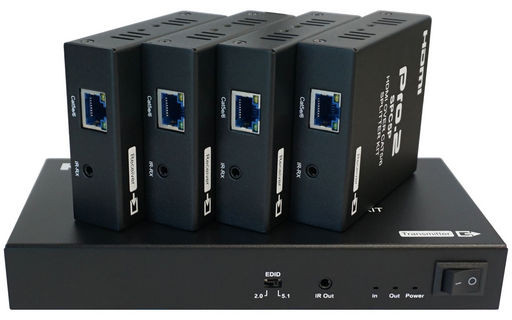 HDMI EXTENDER 4-WAY OVER CAT6 1080p WITH IR