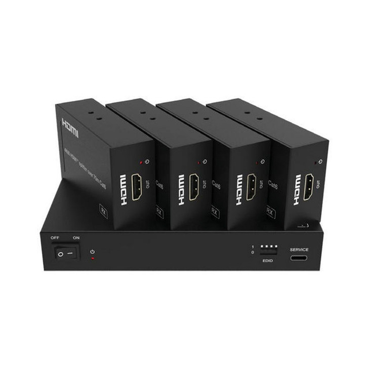 HDMI EXTENDER 4-WAY OVER CAT6 4K60