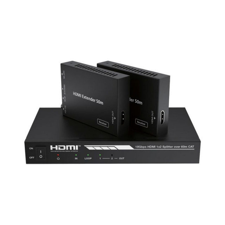 HDMI EXTENDER 2-WAY OVER CAT6 4K60 WITH IR