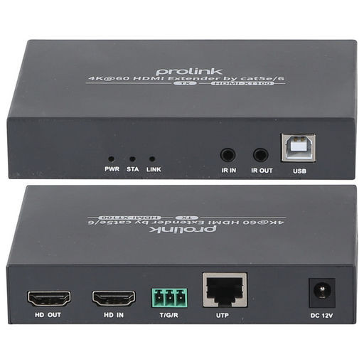 KVM 4K60 HDMI USB IR EXTENDER KIT OVER CAT6 - PROLINK
