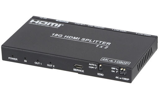1x2 HDMI SPLITTER 4K60 18GBPS WITH EDID - HEALING