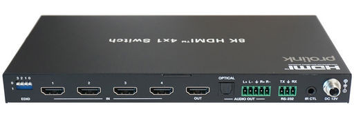 4x1 HDMI SWITCH 8K60 WITH AUDIO EXTRACTION