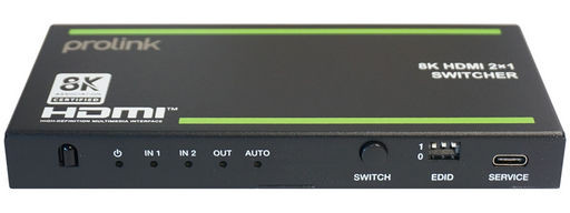 2x1 HDMI SWITCH 8K60 WITH AUDIO EXTRACTION - PROLINK