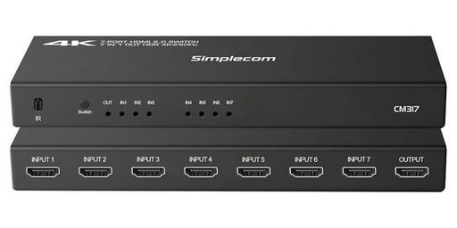 7x1 HDMI 4K60 SWITCH + REMOTE - SIMPLECOM