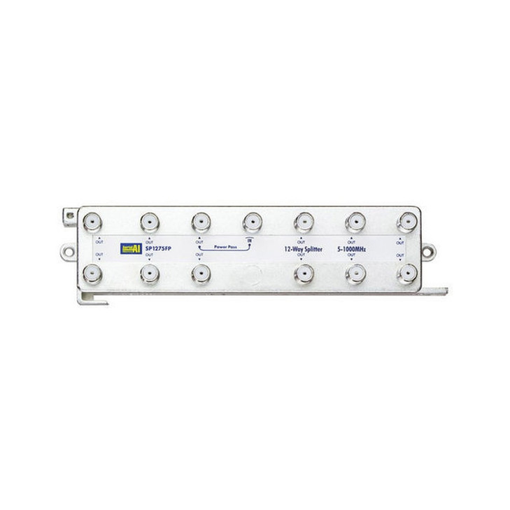 12 WAY F-TYPE SPLITTER 1 PORT POWER PASS