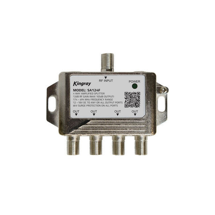12dB VHF/UHF 4 WAY SPLITTER AMPLIFIER