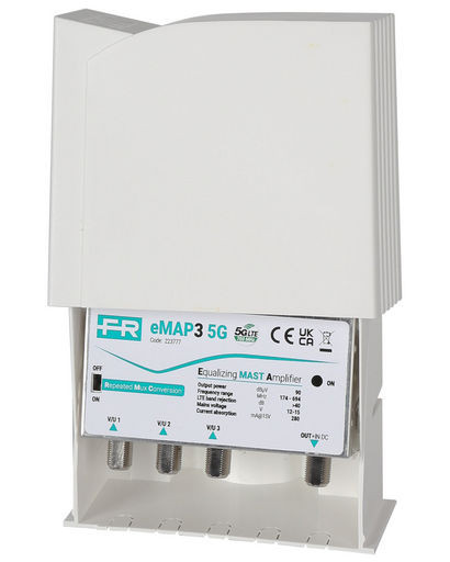 50dB 3-INPUT VHF/DAB/UHF MASTHEAD AMP