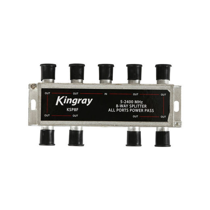 8 WAY F-TYPE SPLITTER 5-2400MHz - KINGRAY