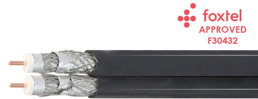 75Ω RG6 QUAD-SHIELDED COAX CABLE SIAMESE FOXTEL® APPROVED