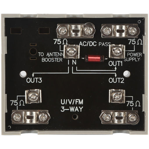 3-WAY TV/FM SPLITTER BALUN 75OHM