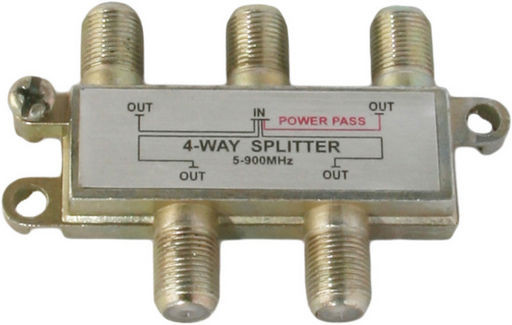 4 WAY “F” SPLITTER TERRESTRIAL