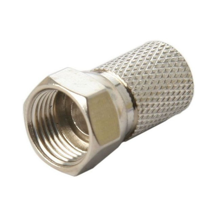 “F” PLUG RG6-QUAD TWIST-ON