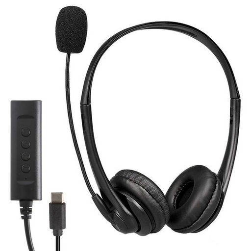 HEADSET WITH BOOM MIC - USB-C