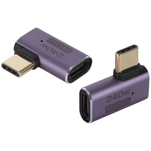 Prolink Adaptor USB C Male to Female R/angle 240W 40gbps