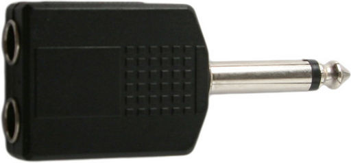 6.35MM MONO PLUG TO 2X 6.35MM MONO SOCKET