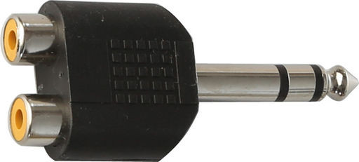6.35MM STEREO PLUG TO 2X RCA SOCKET