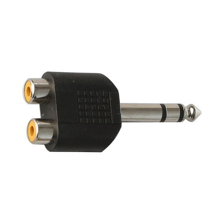 6.35MM STEREO PLUG TO 2X RCA SOCKET