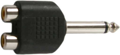 6.35MM MONO PLUG TO 2X RCA SOCKET