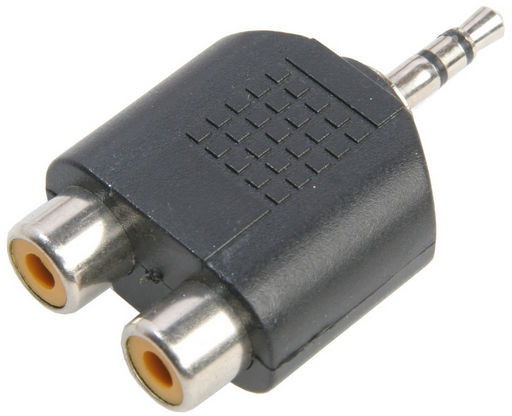 3.5MM STEREO PLUG TO 2X RCA SOCKET